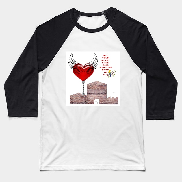 chained heart Baseball T-Shirt by urbanity jungle